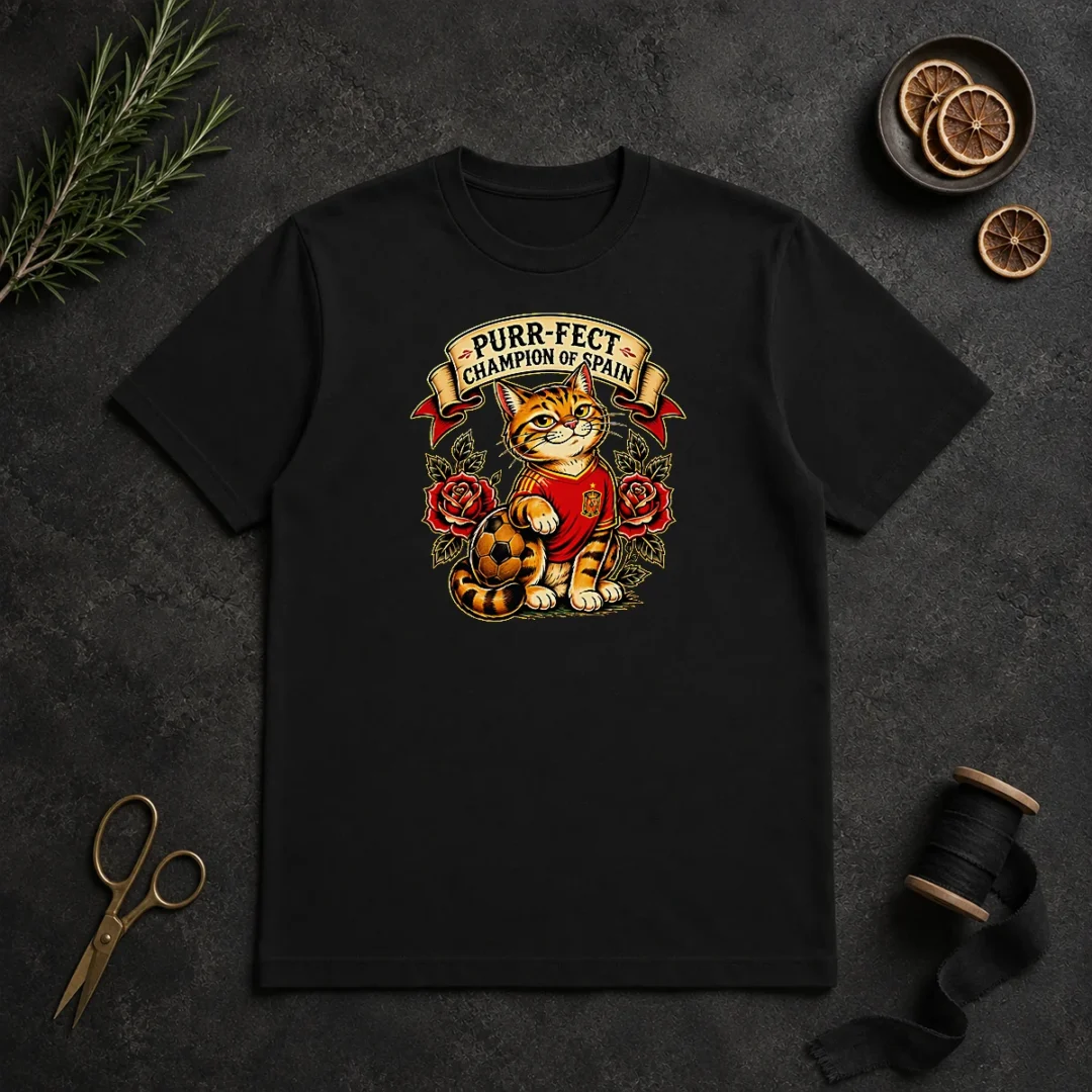 Nice Spanish Soccer Cat Champion Tattoo t shirt Nice Spanish Soccer Cat Champion Tattoo