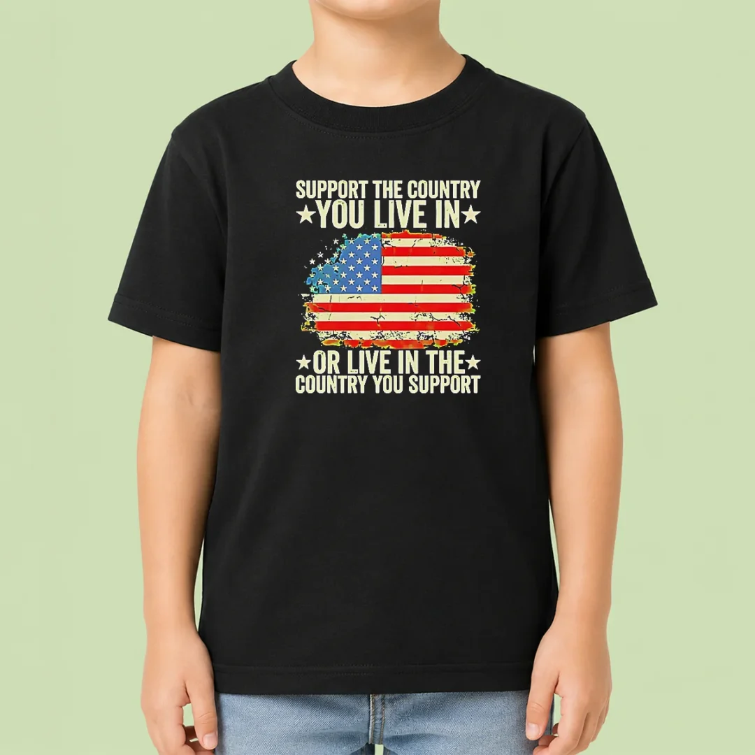 nice-support-the-country-you-live-in-or-live-in-the-country-you-support-distressed-flag-kids-t-shirt Nice Support The Country You Live In Or Live In The Country You Support Distressed Flag Kids T-Shirt