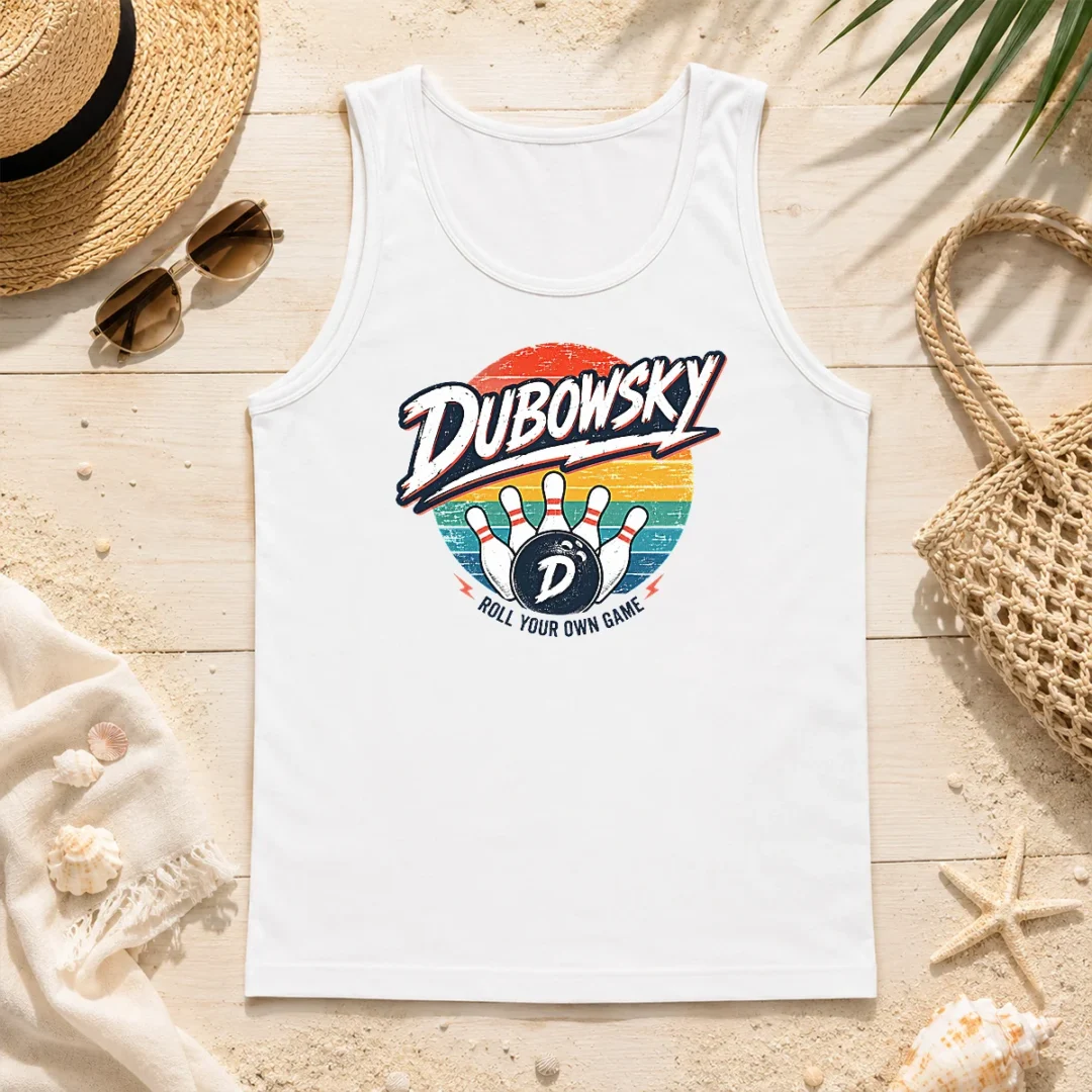 Nice Top Dubowsky Retro Bowling Roll Your Own Game Vintage Tank Top Nice Top Dubowsky Retro Bowling Roll Your Own Game Vintage Tank Top