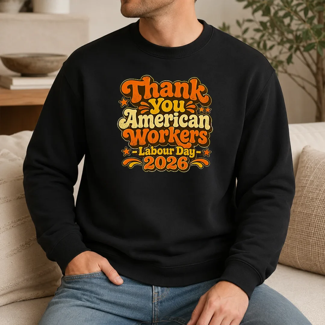 Nice Top Labour Day 2026 Thank You American Workers Groovy Retro Shir Sweater Nice Top Labour Day 2026 Thank You American Workers Groovy Retro Shir Sweater