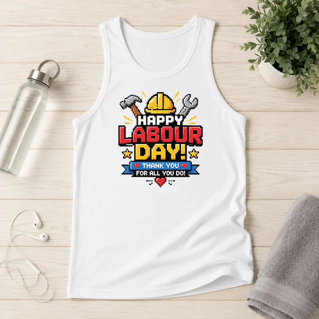 nice-top-pixel-art-happy-labour-day-thank-you-workers-tank-top Nice Top Pixel Art Happy Labour Day Thank You Workers Tank Top