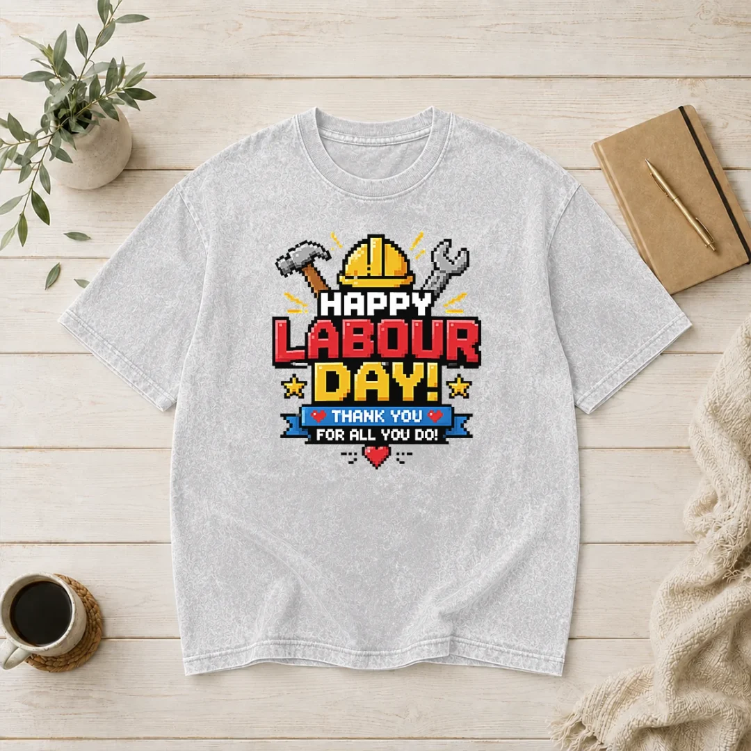 nice-top-pixel-art-happy-labour-day-thank-you-workers-washed-t-shirt Nice Top Pixel Art Happy Labour Day Thank You Workers Washed T-Shirt