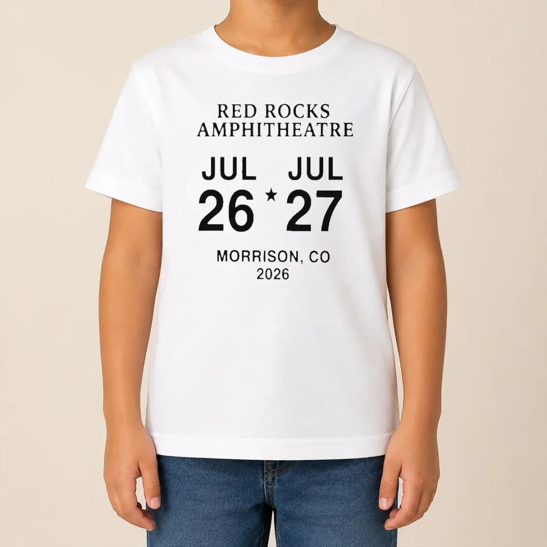 Nice Top Red Rocks Amphitheatre Jul 26 27 Morrison Co 2026 Kids T Shirt Nice Top Red Rocks Amphitheatre Jul 26 27 Morrison Co 2026 Kids T-Shirt