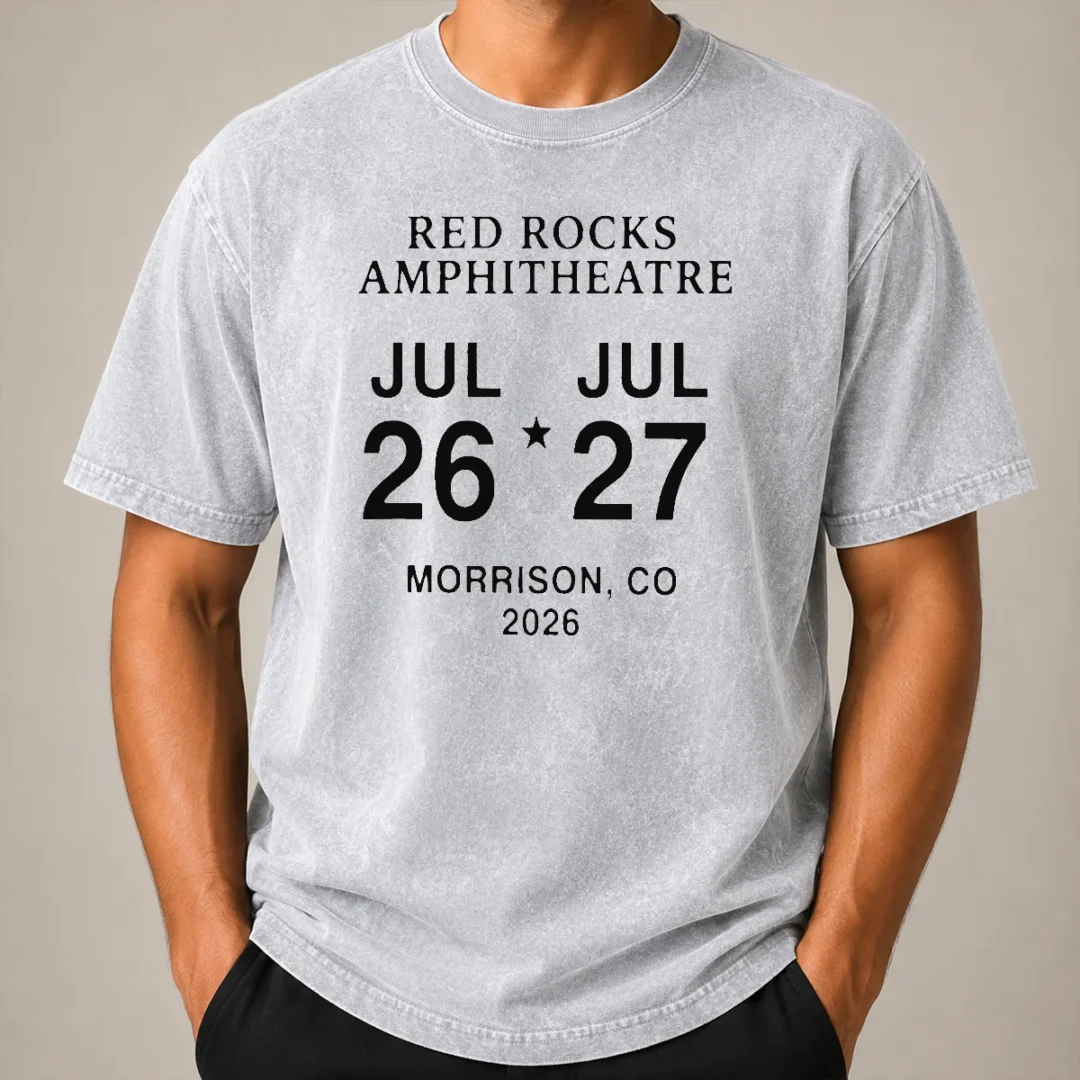 Nice Top Red Rocks Amphitheatre Jul 26 27 Morrison Co 2026 Washed T Shirt Nice Top Red Rocks Amphitheatre Jul 26 27 Morrison Co 2026 Washed T-Shirt