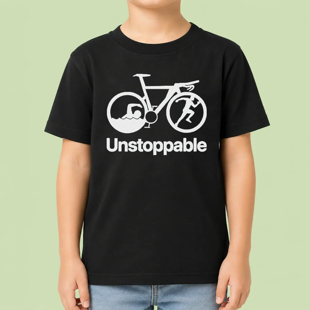 nice-unstoppable-triathlon-kids-t-shirt Nice Unstoppable Triathlon Kids T-Shirt