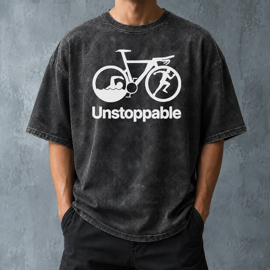nice-unstoppable-triathlon-washed-t-shirt-washed-tshirt Nice Unstoppable Triathlon Washed T-Shirt