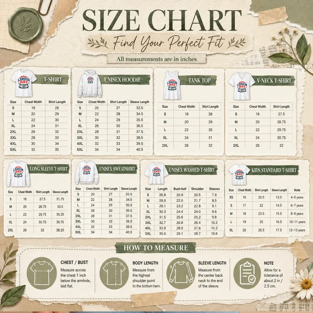 nice-vintage-distressed-labour-day-honoring-builders-fist-size-chart Size chart for Nice Vintage Distressed Labour Day Honoring Builders Fist with measurements in inches and cm to help choose the right fit