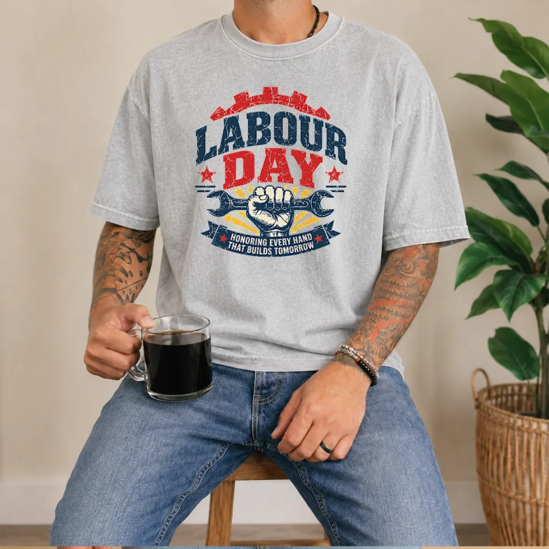 nice-vintage-distressed-labour-day-honoring-builders-fist-washed-t-shirt Nice Vintage Distressed Labour Day Honoring Builders Fist Washed T-Shirt