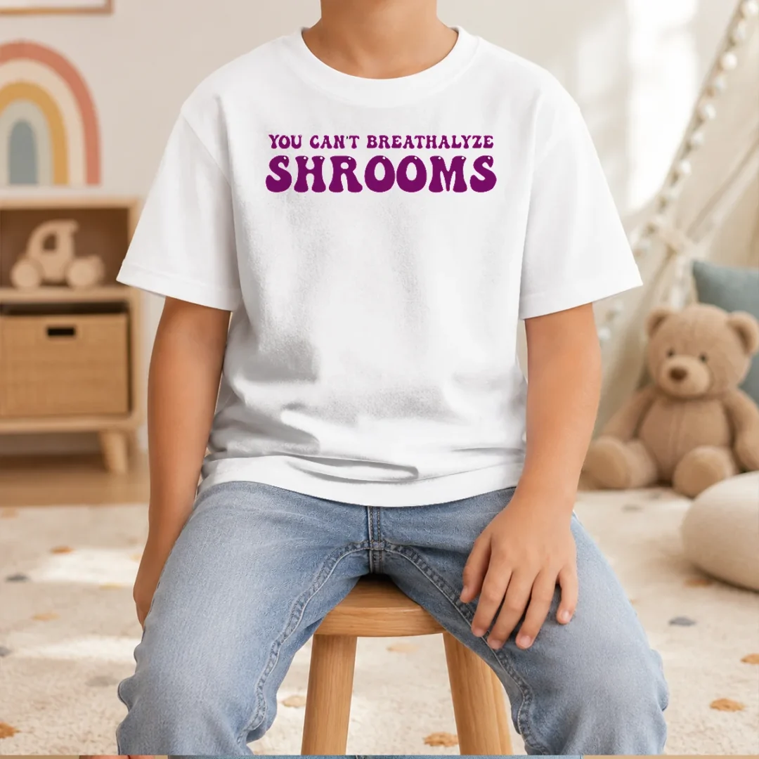 nice-you-can-t-breathalyze-shrooms-psychedelic-kids-t-shirt Nice You Can'T Breathalyze Shrooms Psychedelic Kids T-Shirt
