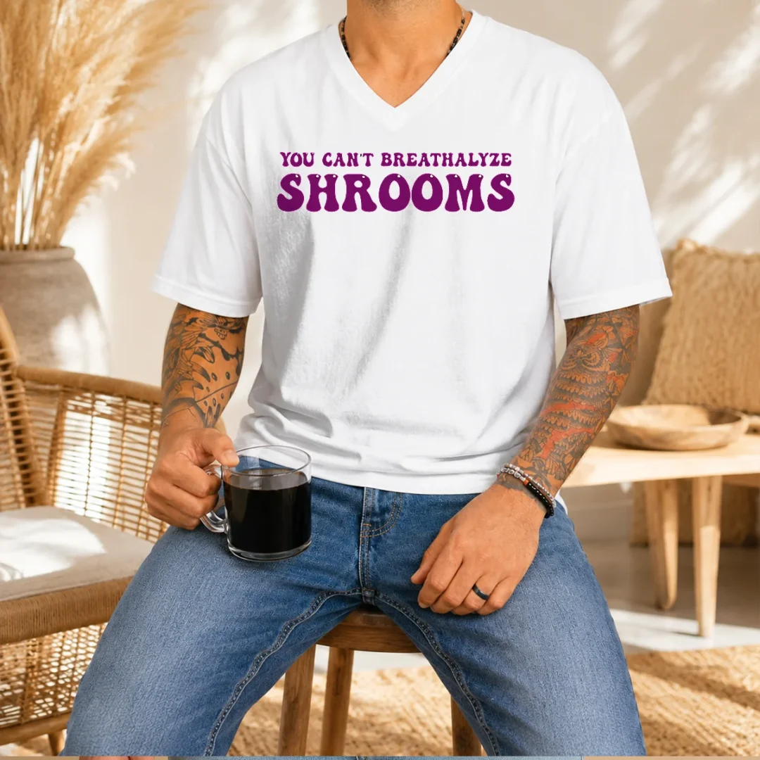 nice-you-can-t-breathalyze-shrooms-psychedelic-v-neck-shirt Nice You Can'T Breathalyze Shrooms Psychedelic V-Neck Shirt