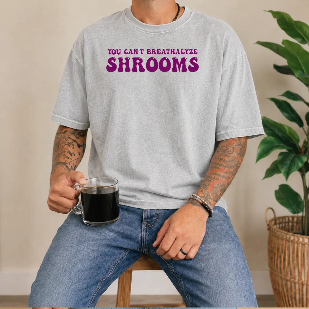 nice-you-can-t-breathalyze-shrooms-psychedelic-washed-t-shirt Nice You Can'T Breathalyze Shrooms Psychedelic Washed T-Shirt