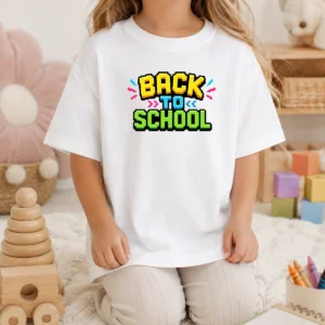 Funny Grunge Paint Splatter Back To School Backpack Pencil Kids T-Shirt