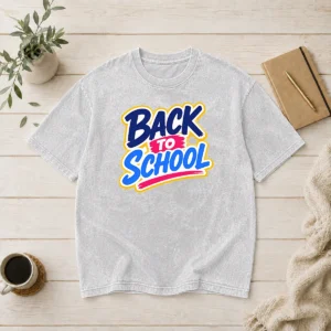 Hot Pretty Vibrant Back To School Apple Pencil Sunburst Washed T-Shirt