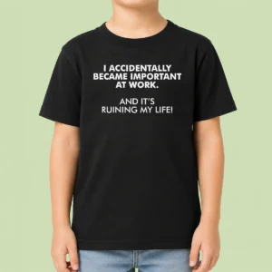 Official I Accidentally Became Important At Work Geek Kids T-Shirt