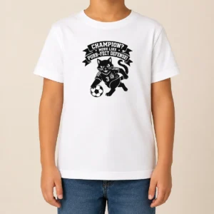 Good Nice Spanish Soccer Cat Meme Silhouette Kids T-Shirt