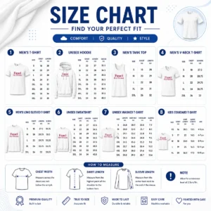 Size chart for Original Fauci For Prison Political Protest with measurements in inches and cm to help choose the right fit