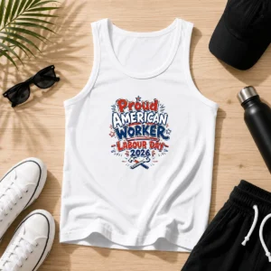 Awesome Labour Day Proud American Worker Doodle Tank Top