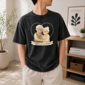 Nice Hot Grandparents Day Thank You Gift Minimalist Washed T-Shirt