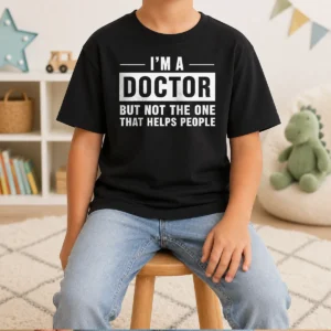 Good I'M A Doctor But Not The One That Helps People Geek Kids T-Shirt