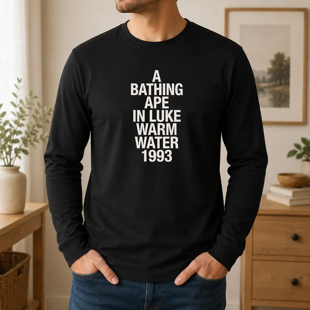 Official A Bathing Ape In Luke Warm Water 1993 Bape Long Sleeve Shirt Official A Bathing Ape In Luke Warm Water 1993 Bape Long Sleeve Shirt