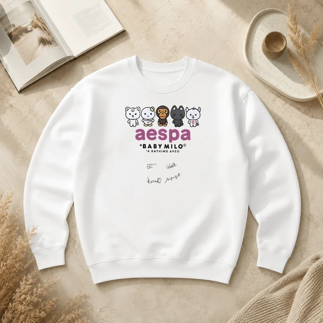 Official Aespa X Baby Milo A Bathing Ape Signature Sweater Official Aespa X Baby Milo A Bathing Ape Signature Sweater