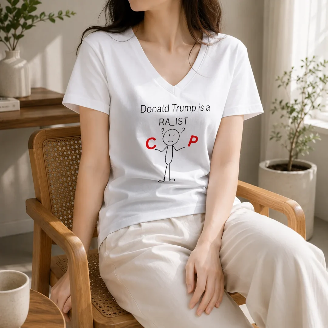 official-awesome-donald-trump-is-a-racist-cop-political-satire-v-neck-shirt-1 Official Awesome Donald Trump Is A Racist Cop Political Satire V-Neck Shirt