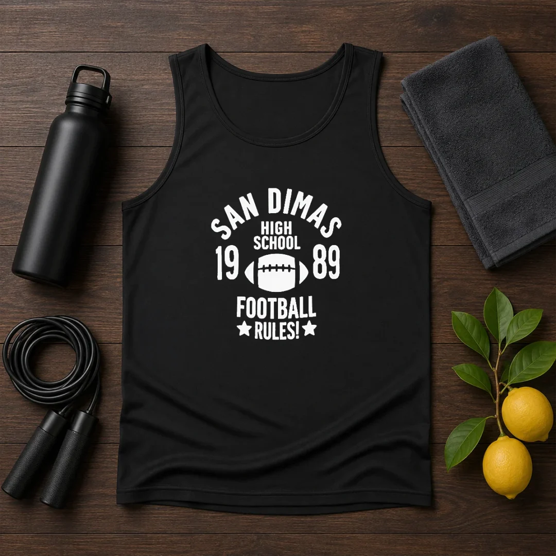 official-brandon-walker-san-dimas-high-school-1989-football-rules-tank-top Official Brandon Walker San Dimas High School 1989 Football Rules Tank Top