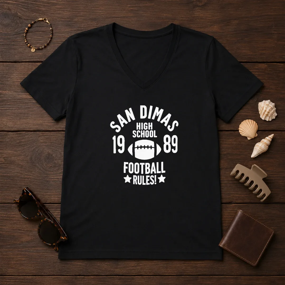 official-brandon-walker-san-dimas-high-school-1989-football-rules-v-neck-shirt Official Brandon Walker San Dimas High School 1989 Football Rules V-Neck Shirt