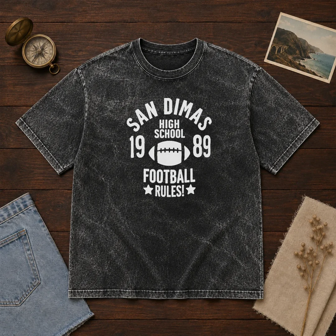 official-brandon-walker-san-dimas-high-school-1989-football-rules-washed-t-shirt Official Brandon Walker San Dimas High School 1989 Football Rules Washed T-Shirt
