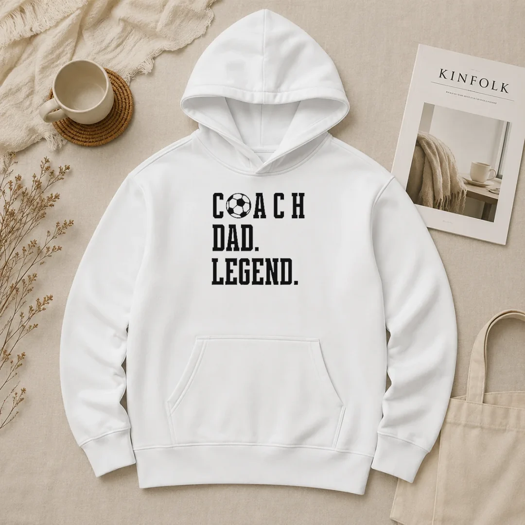 Official Coach Dad Legend Soccer Ball Typography Hoodie Official Coach Dad Legend Soccer Ball Typography Hoodie