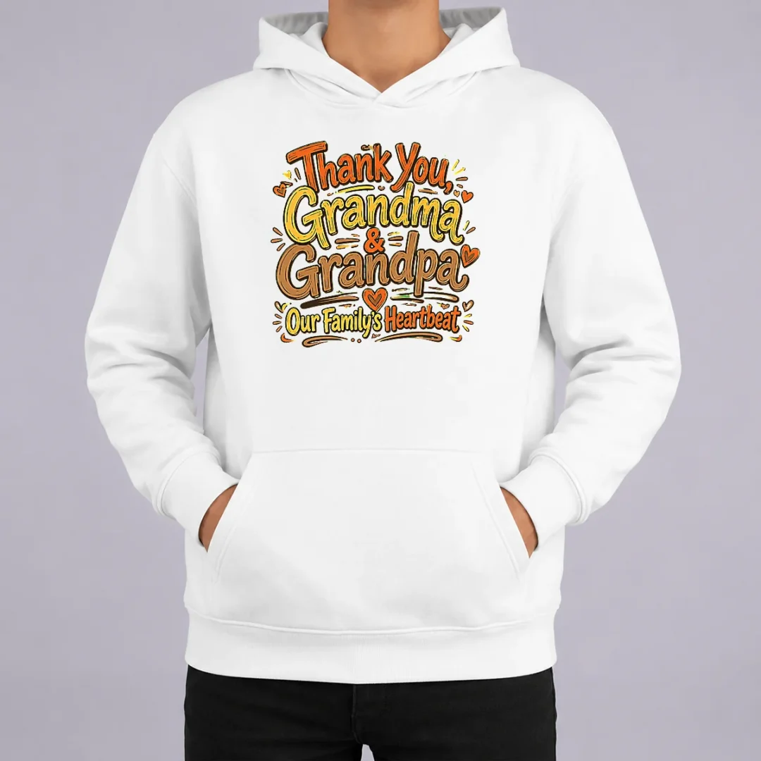 Official Funny Grandparents Day Thank You Heartbeat Doodle Hoodie Official Funny Grandparents Day Thank You Heartbeat Doodle Hoodie