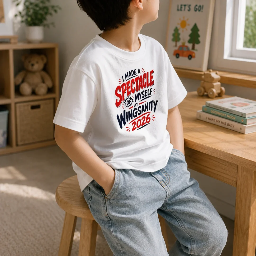official-funny-i-made-a-spectacle-of-myself-at-wingsanity-2026-kids-t-shirt-kid-t-shirt Official Funny I Made A Spectacle Of Myself At Wingsanity 2026 Kids T-Shirt