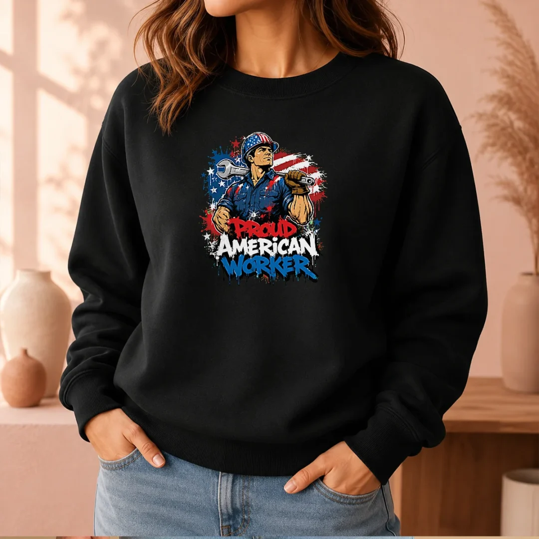 official-good-american-labour-day-proud-worker-graffiti-sweater Official Good American Labour Day Proud Worker Graffiti Sweater