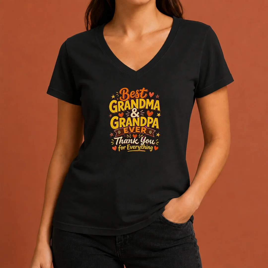 official-grandparents-day-best-grandma-grandpa-ever-doodle-v-neck-shirt Official Grandparents Day Best Grandma Grandpa Ever Doodle V-Neck Shirt