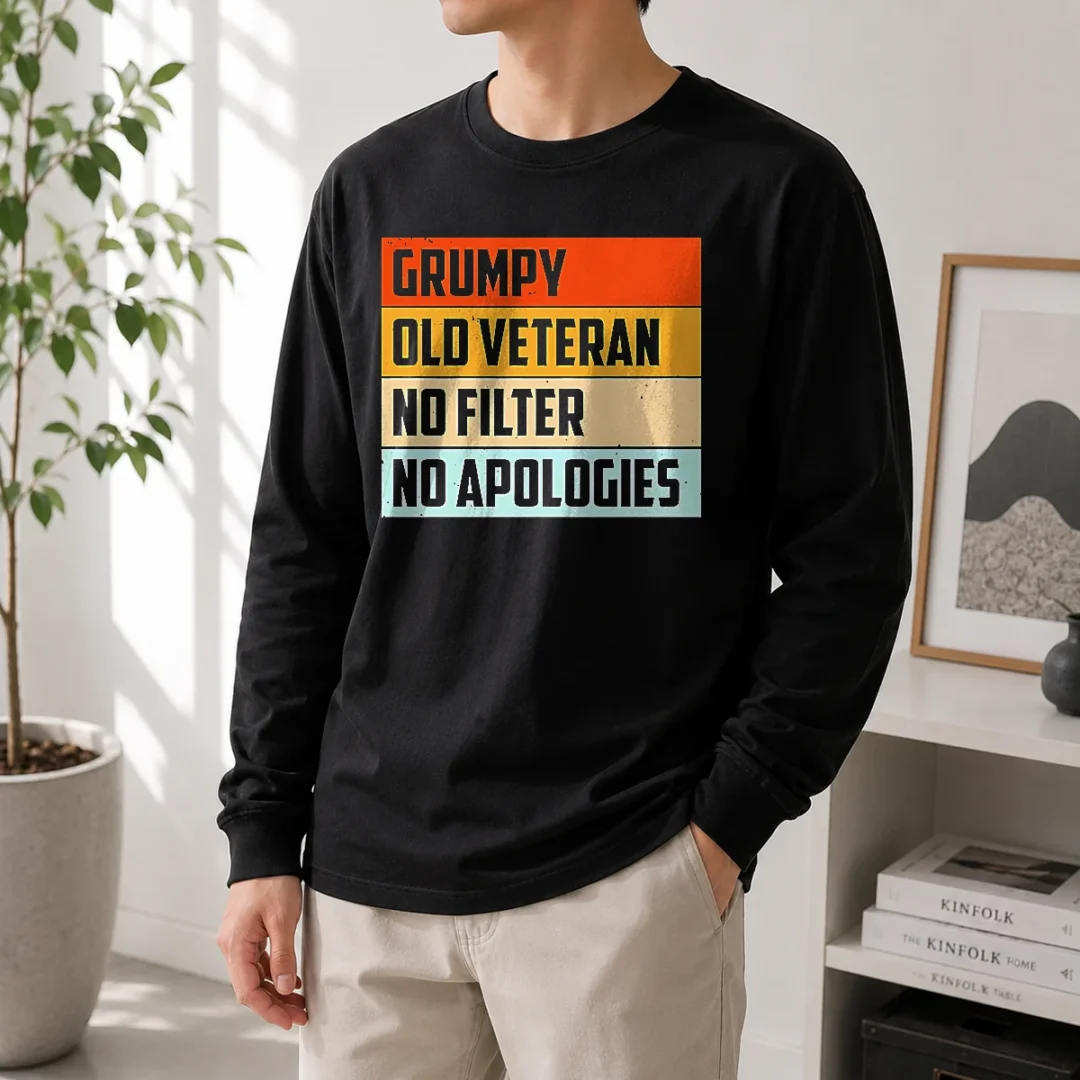 official-grumpy-old-veteran-no-filter-no-apologies-retro-long-sleeve-shirt Official Grumpy Old Veteran No Filter No Apologies Retro Long Sleeve Shirt