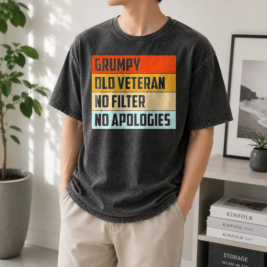 official-grumpy-old-veteran-no-filter-no-apologies-retro-washed-t-shirt Official Grumpy Old Veteran No Filter No Apologies Retro Washed T-Shirt