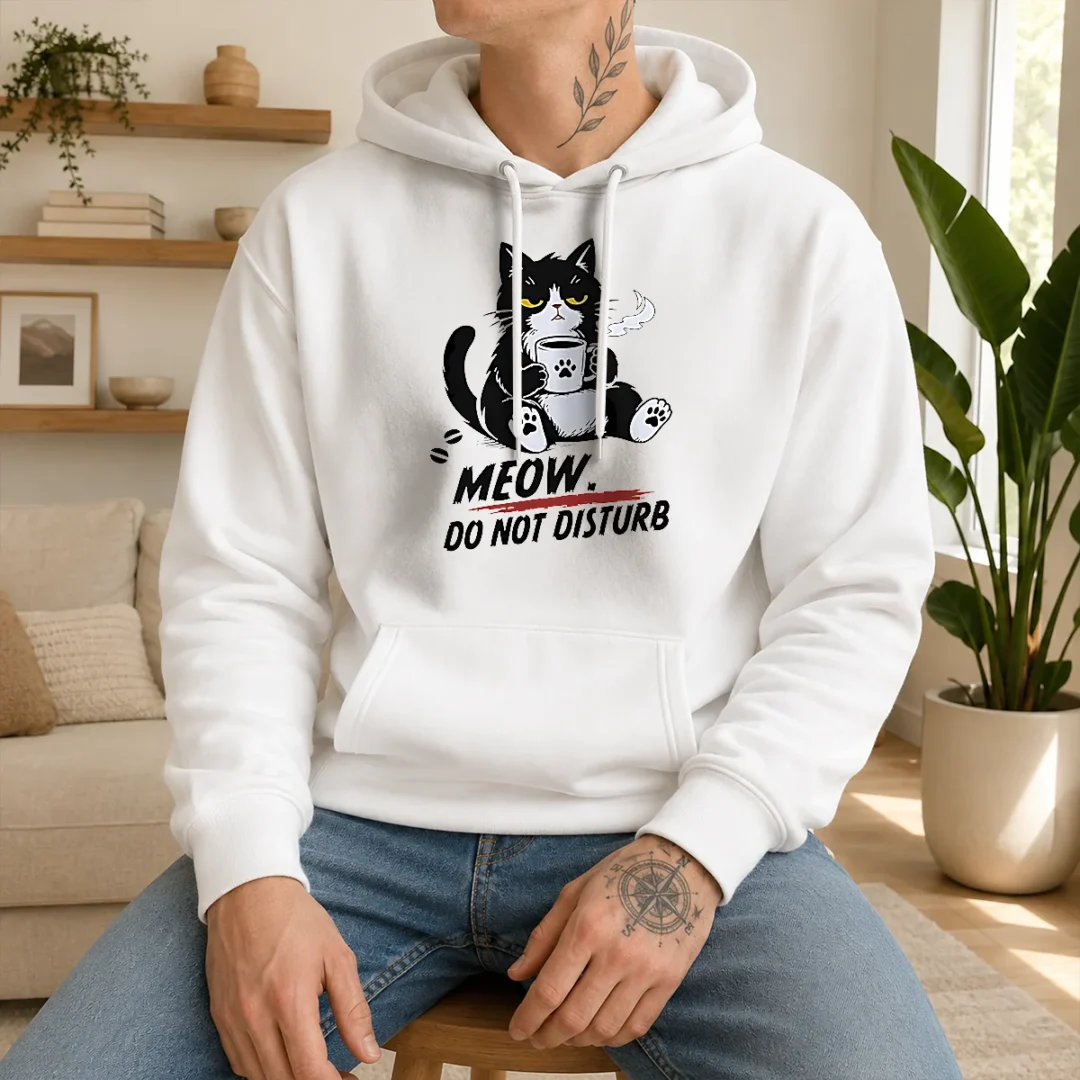 official-meow-do-not-disturb-grumpy-cat-with-coffee-hoodie Official Meow Do Not Disturb Grumpy Cat With Coffee Hoodie