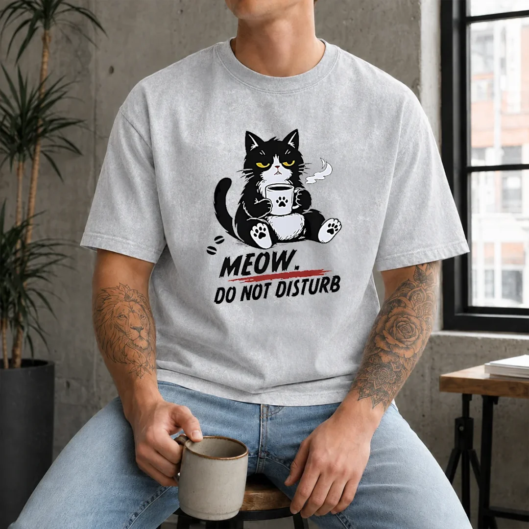 official-meow-do-not-disturb-grumpy-cat-with-coffee-washed-t-shirt Official Meow Do Not Disturb Grumpy Cat With Coffee Washed T-Shirt