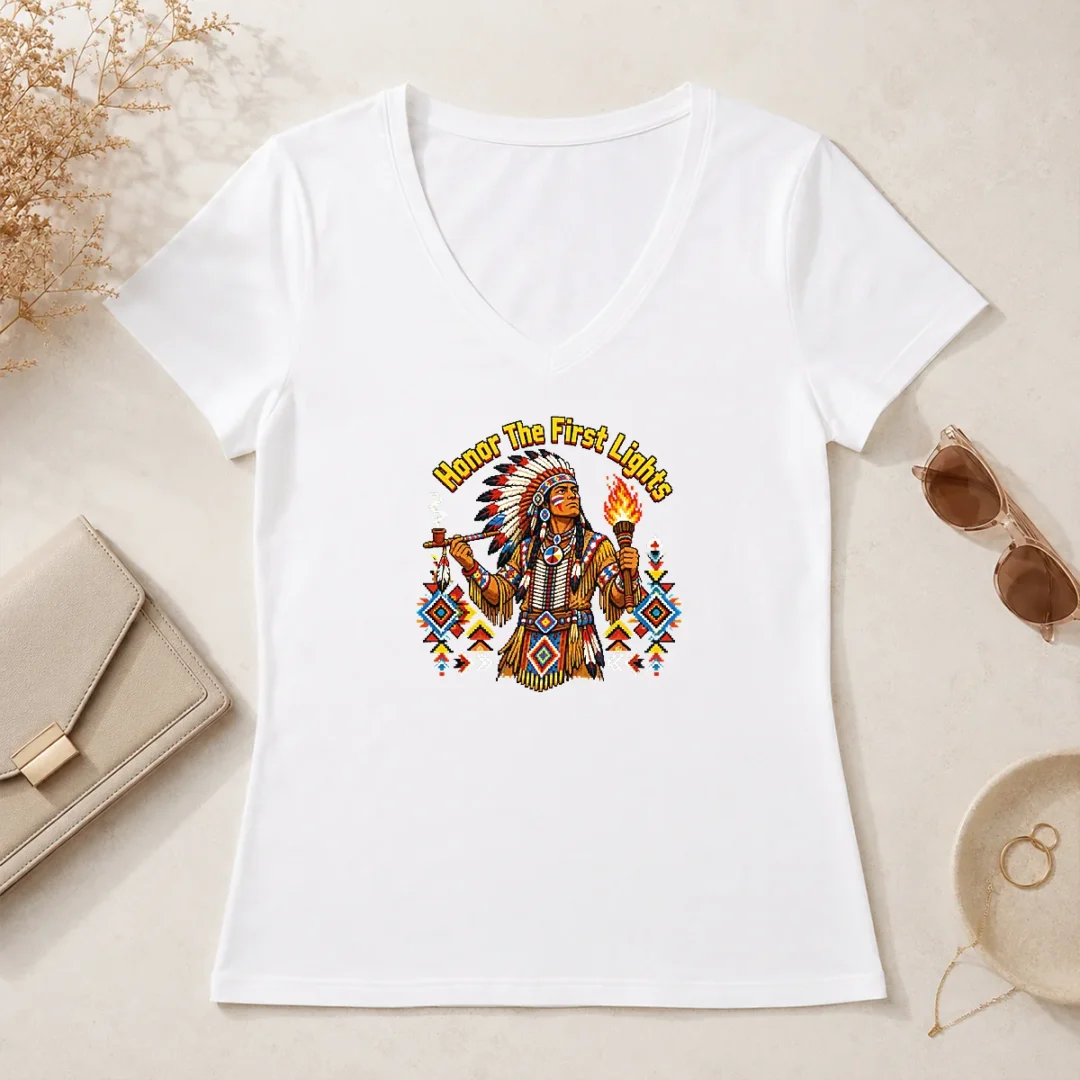 Official Nice Indigenous Peoples Day Pixel Pride V Neck Shirt Official Nice Indigenous Peoples Day Pixel Pride V-Neck Shirt