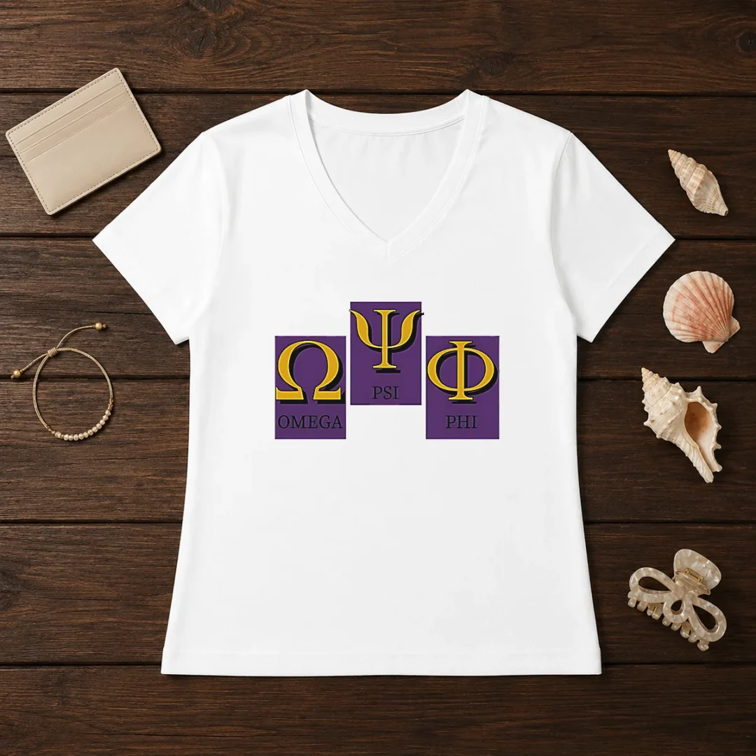 official-omega-psi-phi-logo-v-neck-shirt Official Omega PSI PHI Logo V-Neck Shirt