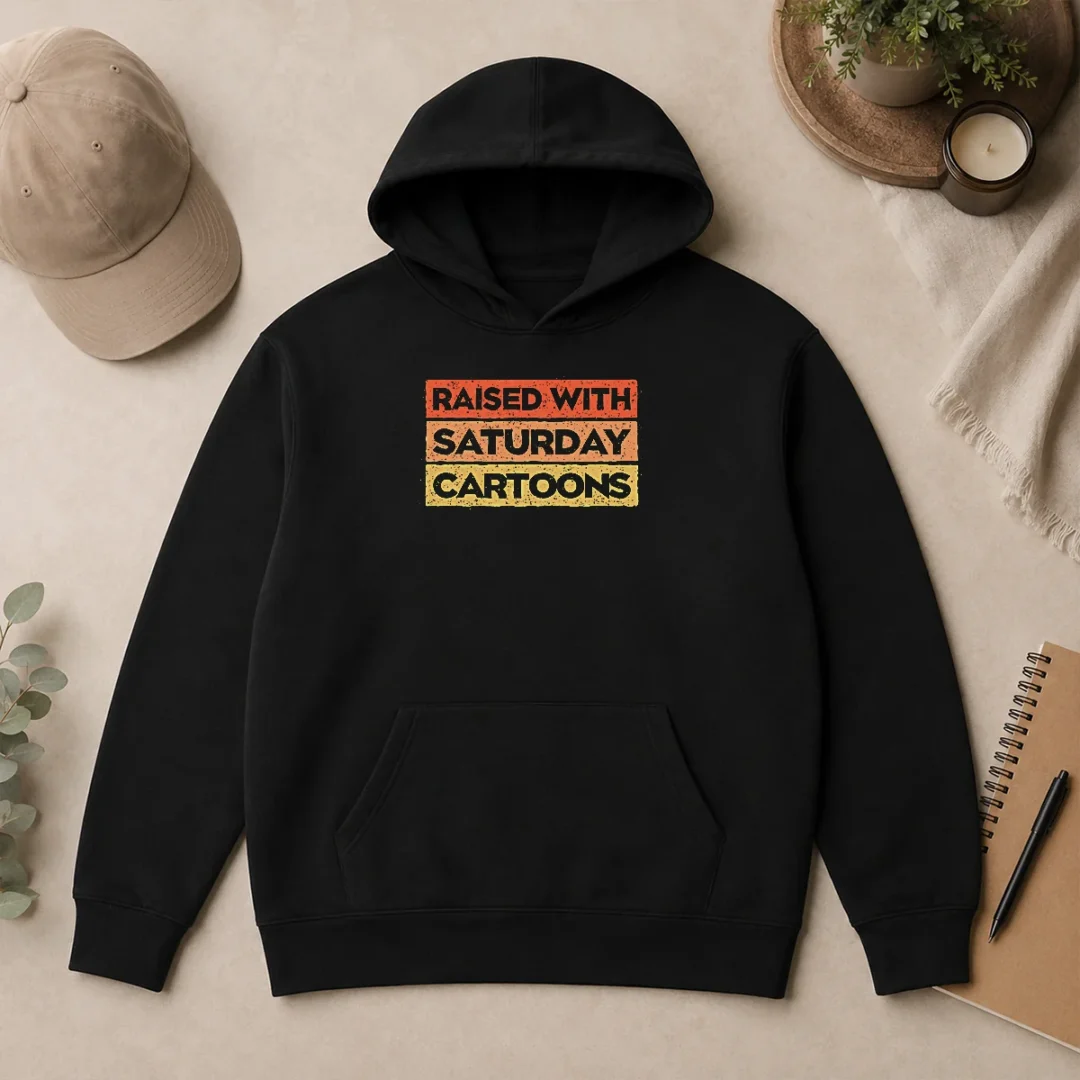 Official Original Raised With Saturday Cartoons Hoodie Official Original Raised With Saturday Cartoons Hoodie