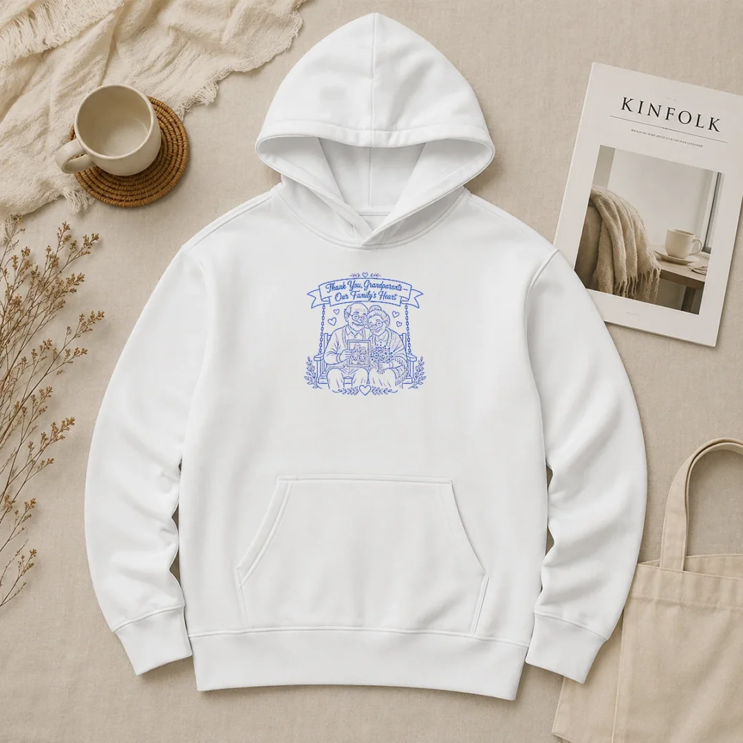 Official Perfect Grandparents Day Gratitude Line Art Family Hoodie Official Perfect Grandparents Day Gratitude Line Art Family Hoodie
