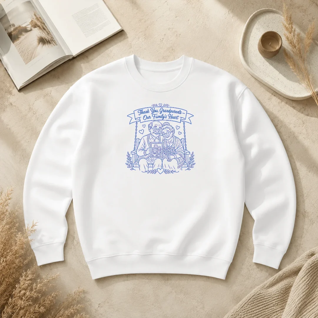Official Perfect Grandparents Day Gratitude Line Art Family Sweater Official Perfect Grandparents Day Gratitude Line Art Family Sweater