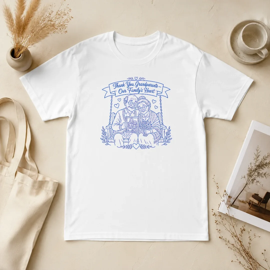 Official Perfect Grandparents Day Gratitude Line Art Family t shirt Official Perfect Grandparents Day Gratitude Line Art Family