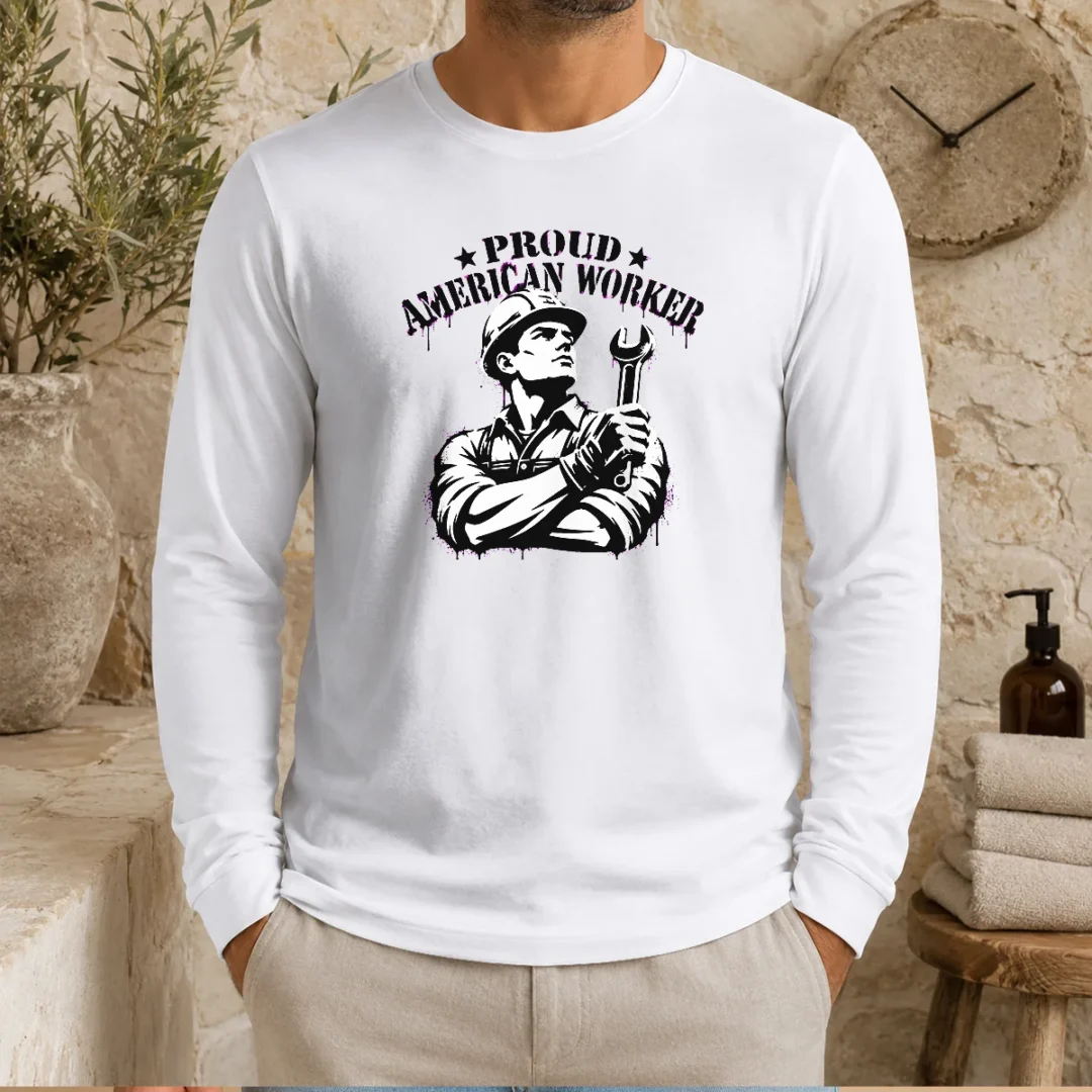 official-pretty-labour-day-proud-american-worker-stencil-long-sleeve-shirt Official Pretty Labour Day Proud American Worker Stencil Long Sleeve Shirt