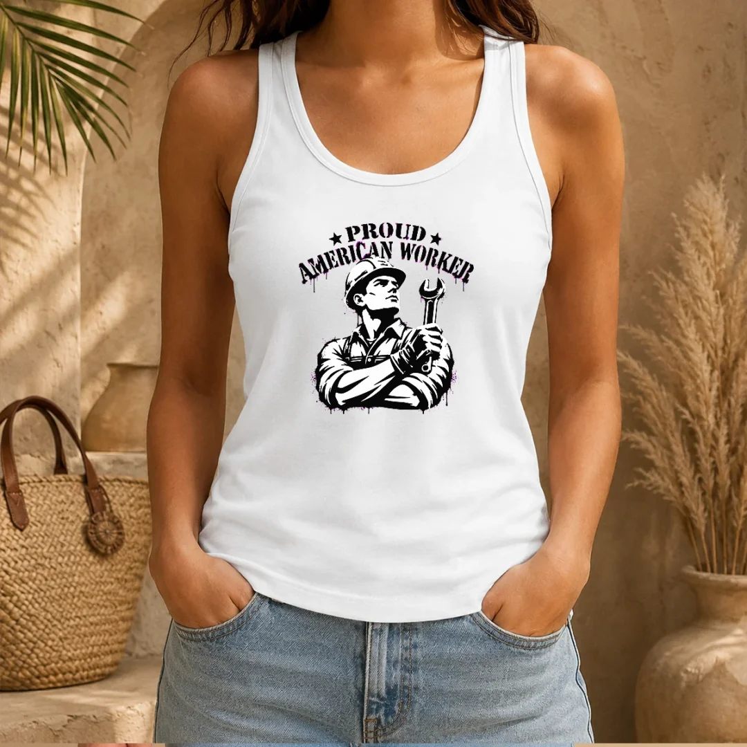 official-pretty-labour-day-proud-american-worker-stencil-tank-top Official Pretty Labour Day Proud American Worker Stencil Shirt - Image 3