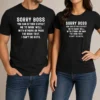 Official Sorry Boss Dark Humor Geek