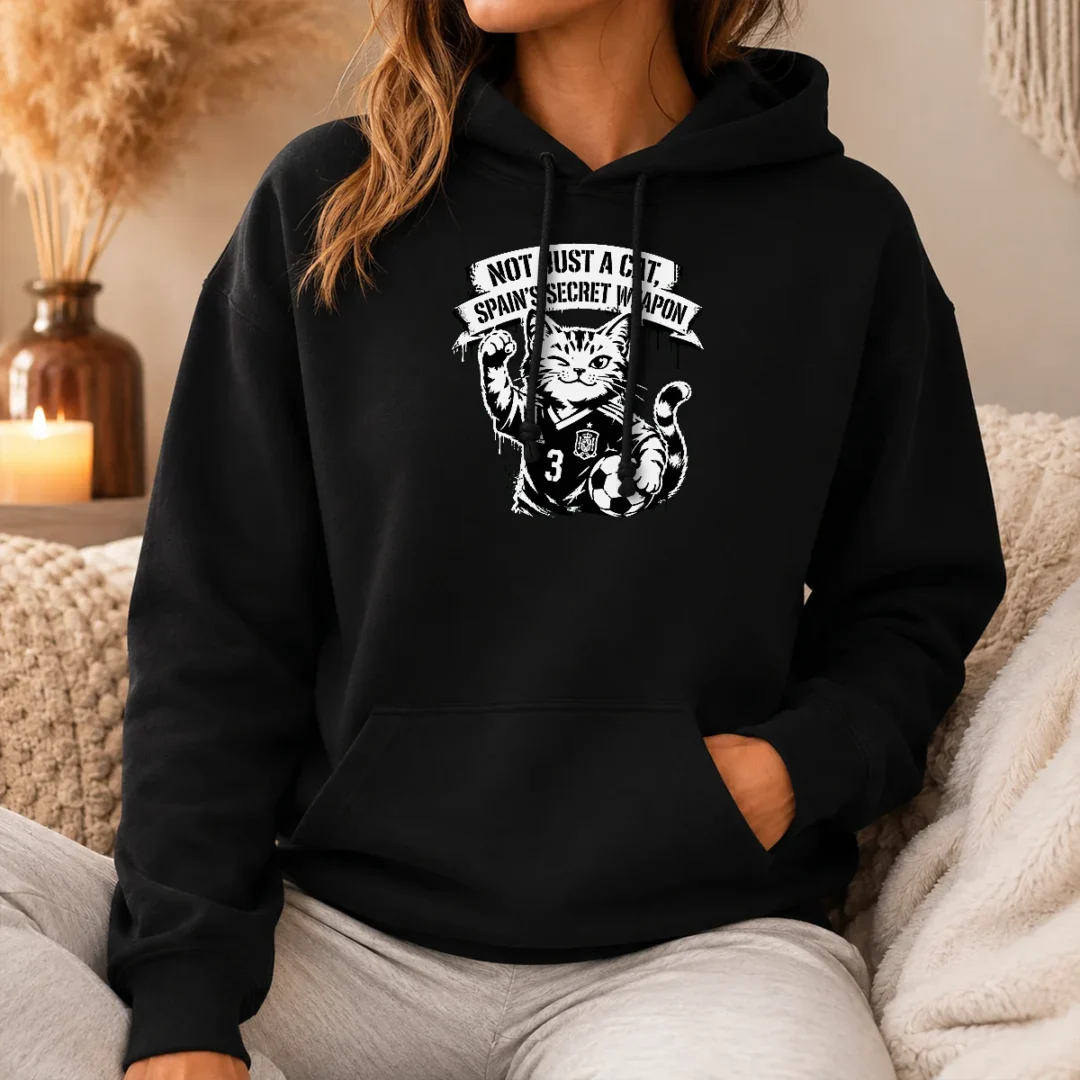 Official Spain Soccer Cat Meme Stencil Hoodie Official Spain Soccer Cat Meme Stencil Hoodie