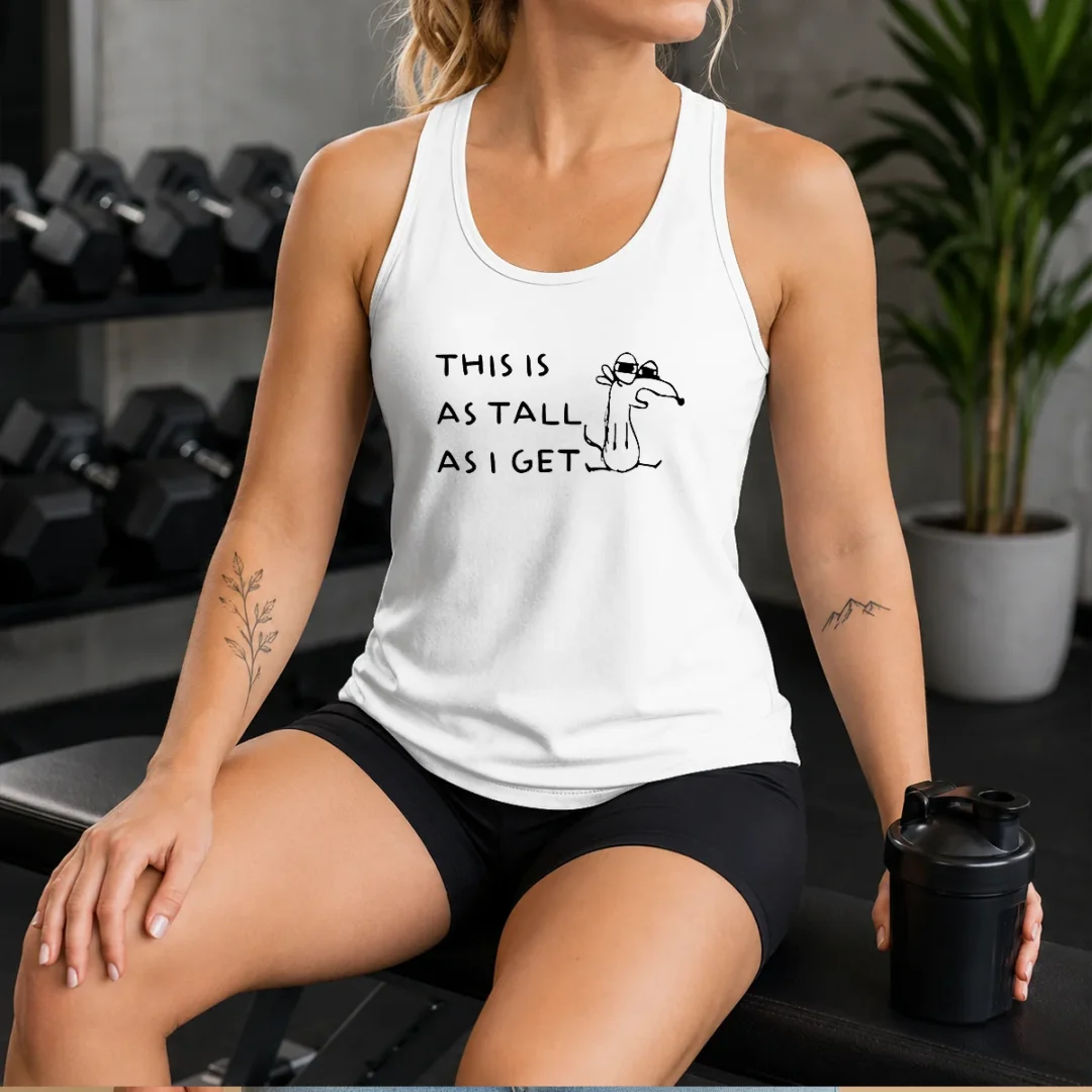 official-this-is-as-tall-as-i-get-cartoon-dog-humor-tank-top Official This Is As Tall As I Get Cartoon Dog Humor Tank Top