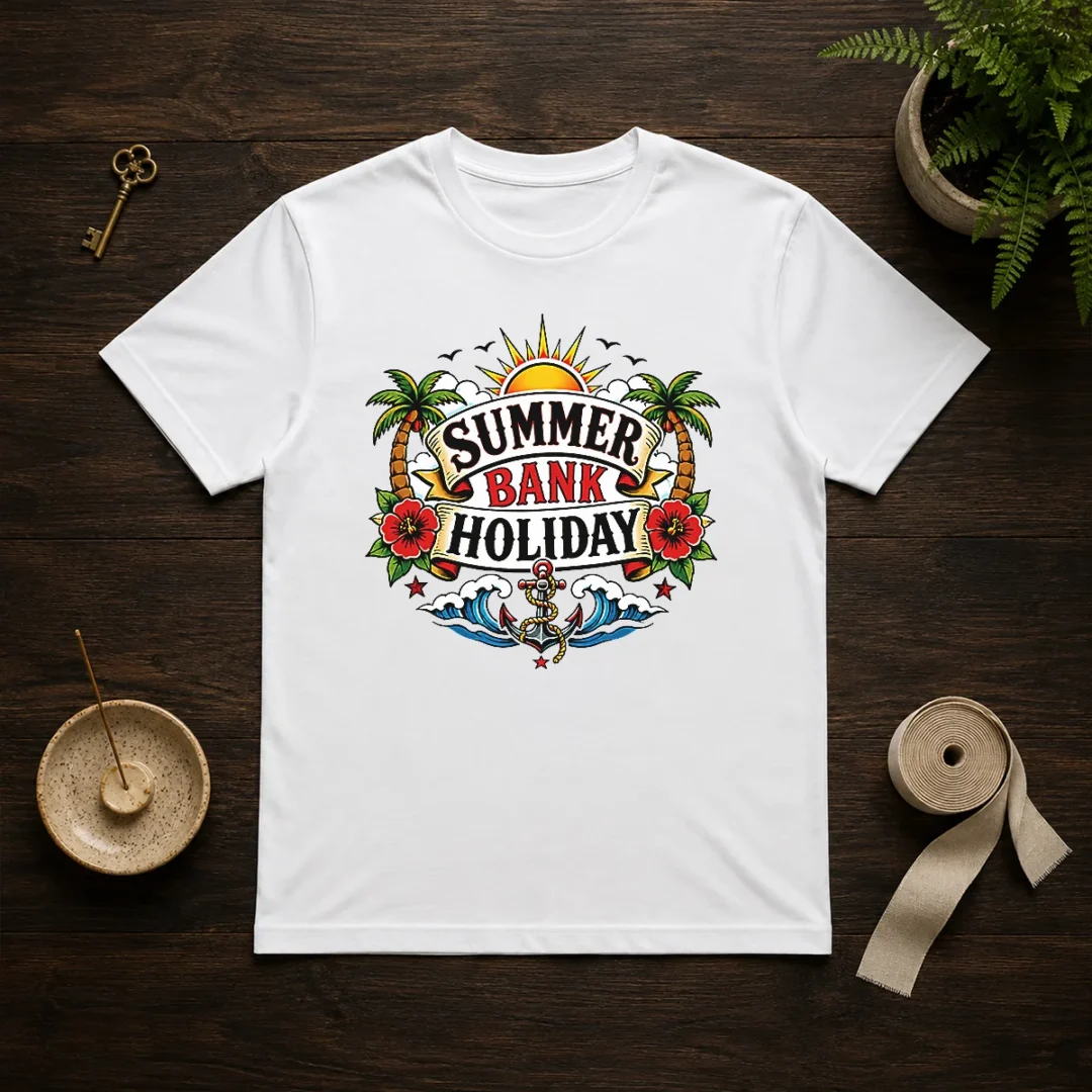 official-traditional-tattoo-summer-bank-holiday-anchor-hibiscus-t-shirt-1 Official Traditional Tattoo Summer Bank Holiday Anchor Hibiscus